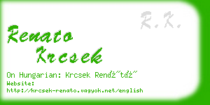 renato krcsek business card